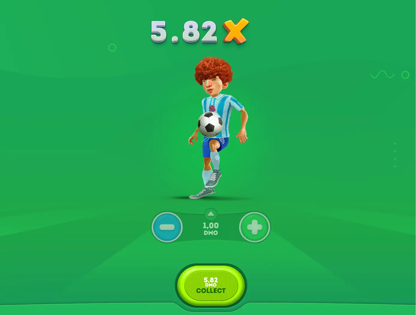 FootballX cash-out gameplay screen